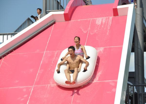 Exciting Theme Park Fiberglass Pool Slide With 12 Months Warranty