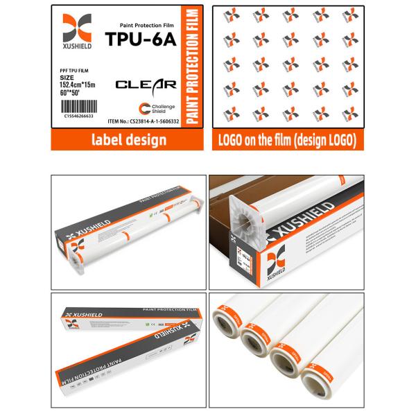 TPH 1.52*15M Высокоблекающий рулон CLEAR Transparent Adhesive Car Body Paint Protection Ppf Film Tph