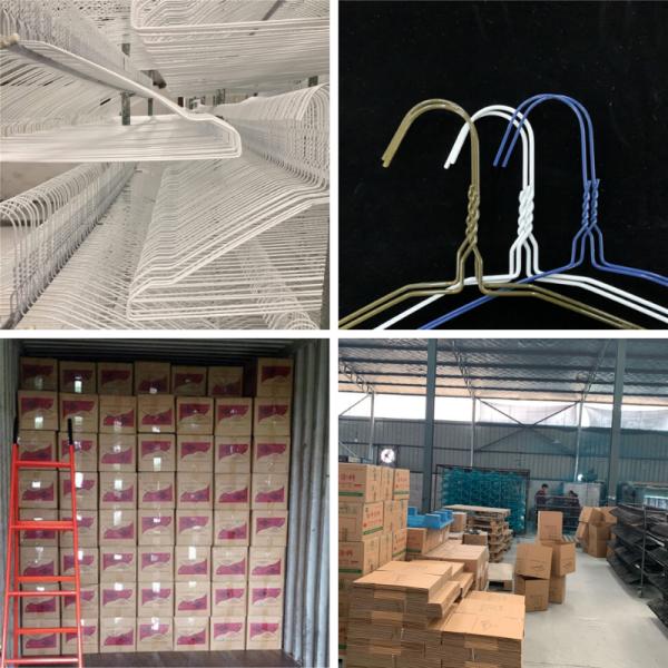 White Short Coat Hangers , Diameter 2.5mm Laundry Shop / Hotel Clothes Hangers