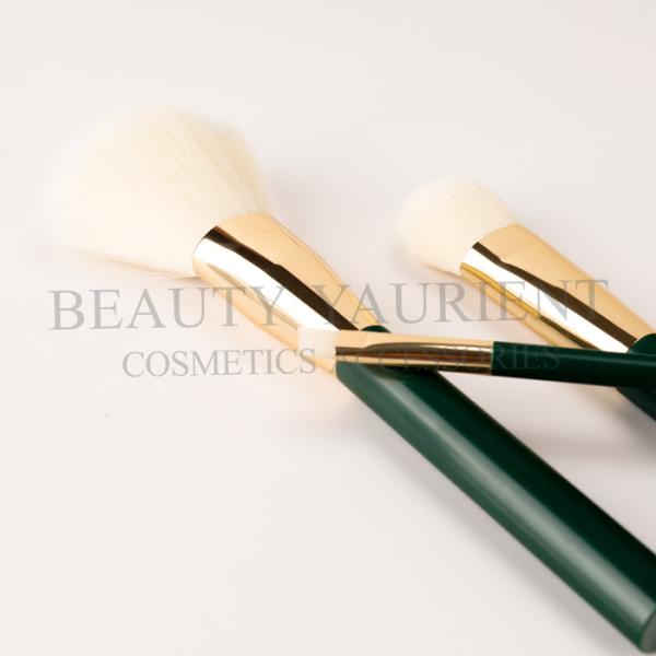 Synthetic Hair Beginner Face Makeup Brush Set 3pcs With Pouch 17.7cm