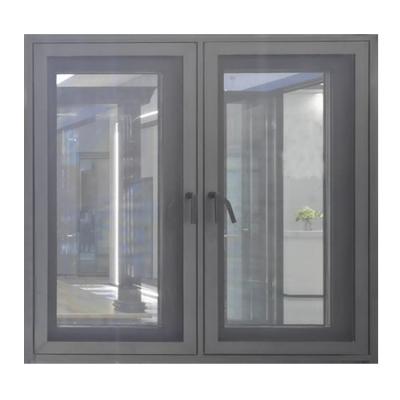 1.0-1.5mm Soundproof Aluminium Casement Windows Deep Grey