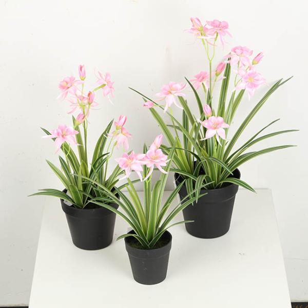 Artificial Chlorophytum Comosum Fake Bonsai Tree With Flower 28 CM 38 CM 48 CM