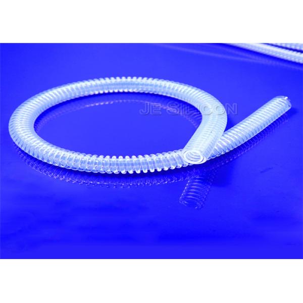 FDA Certificated Silicone Medical Products , Rubber Corrugated Ventilator Tubing