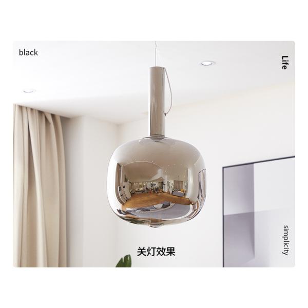 Chrome gold pendant light Glass Art luxury living room Restaurant Bar Dusk Dawn Pendant Light(WH-GP-146)