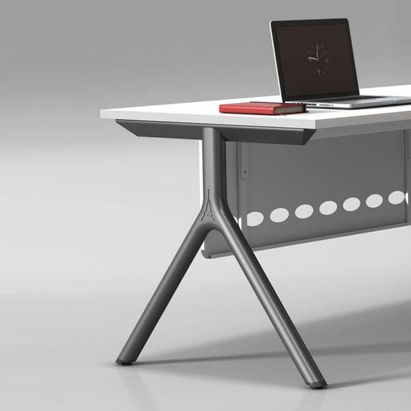 Дешевое белое модульное стекло для офисного персонала Рабочее место для 3 человек