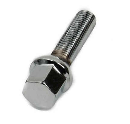 Silver Car Tire Wheel Lug Bolts Radius R13 Ball Seat Apply To BMW Series