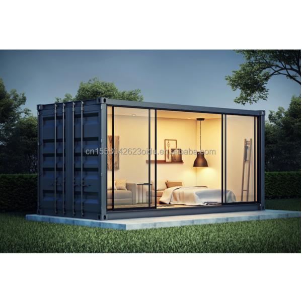 20ft 40ft Light Steel Container House Modern Design Prefab Camping Homes with Galvanized Steel Bending 180g and Steel Frame