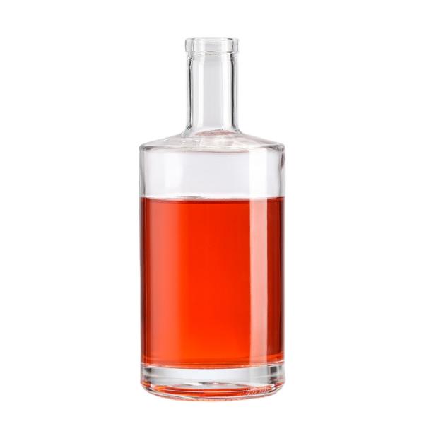 Brandy Liquor Gin Glass Bottle with Stopper 750ml Vodka Glass Body Material