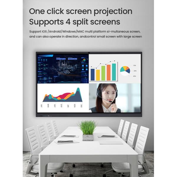 65 75 85 86 98 110 Inch Pen Finger Touch Interactive Flat Panel 4k Lcd Digital Interactive Smart Boards for Schools Teaching