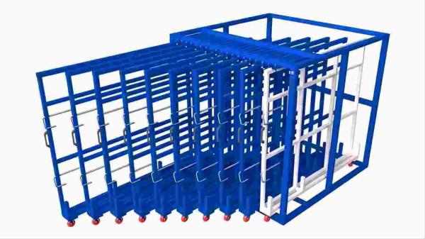 Vertical Roll Out Sheets Drawer Racking Package Gross Weight 100.000kg Customized