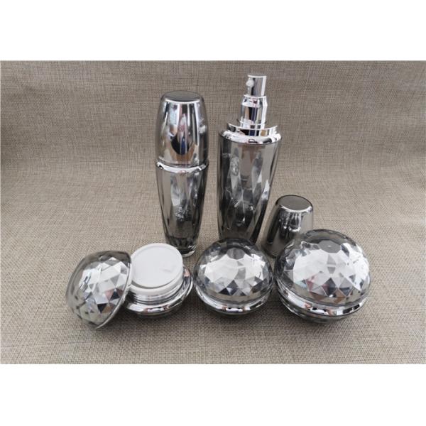 Shinny Silver Easy Packing Acrylic Jars For Cosmetics Ball Round Shape 30 / 50G
