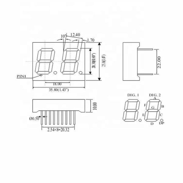GLT-1132A(B)HR 0.32 One LED Digit Display for Consistent Digital Number Display