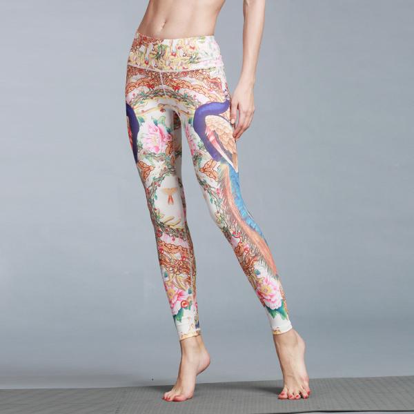 CPG Global Women's Fitness Legging Sport Running Stretched Cropped Pants Yoga  Watercolor Print  High Quality HK47