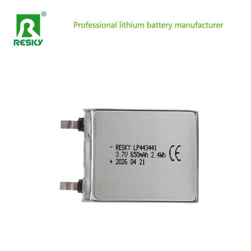 Factory Single Lithium Battery Cell 443441 3.7V 650mAh Rechargeable Lipo Battery For Portable Beauty