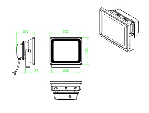 3000K - 6500K делают свет водостотьким потока СИД, напольный свет СИД дистанционного управления RGB