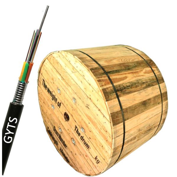 12 24 48 core outdoor stranded Loose Tube steel armoured GYTS direct bury/duct/aerial fiber optic cable