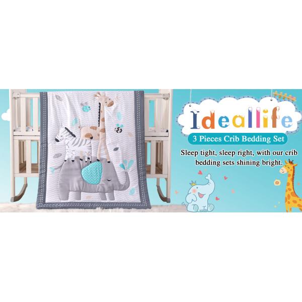 Premium 3 piezas de dibujos animados de ropa de cama para bebés, recién nacidos y bebés