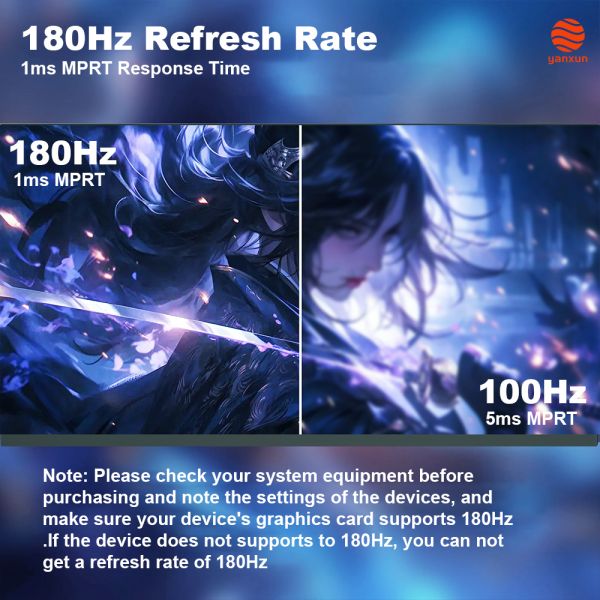 HDR 27 Inch Curved Monitor 1920x1080 180Hz IPS 1ms GTG 99 Percent sRGB FreeSync Compatible Eye Care Ring RGB Glow Sleek Contours Gaming Screen