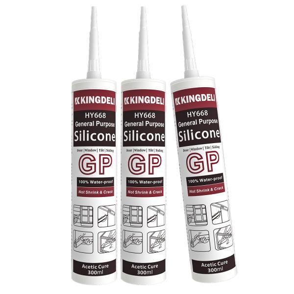 Силиконовый уксусный герметизатор 280 мл Противоупорный на погоду стеклянный цемент