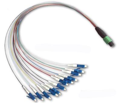 único conector 4, 8, 12, 24 fibras MPO - cabo de remendo da fibra ótica do LC