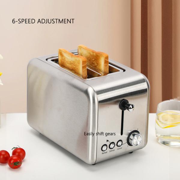850W Toaster de ajuda de cozinha de aço inoxidável