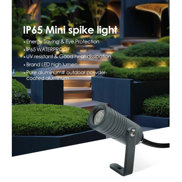Outdoor Garden Spot Light 1W IP65 DC24V Warm White Garden Lighting For Trees Walls