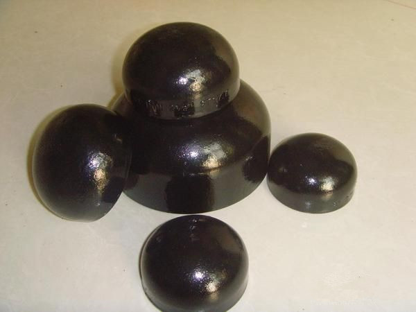 Black Painting Pipe Fittings Cap Sch40 Steel Pipe Caps Sealing Surface