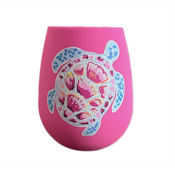 Beach Food Grade Silicone Stemless Wine Glasses 12oz Recyclable