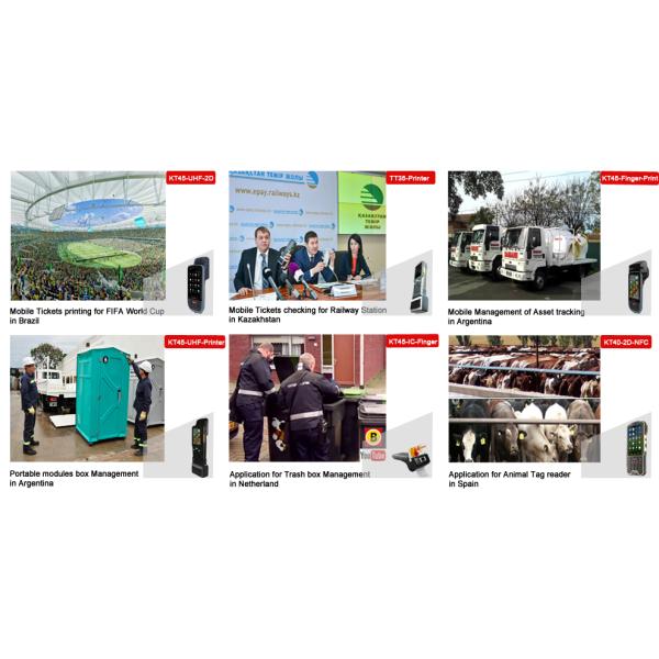 Smartphone Mobile Barcode Scanner , Handheld Wireless Barcode Scanner NFC RFID Card Reader