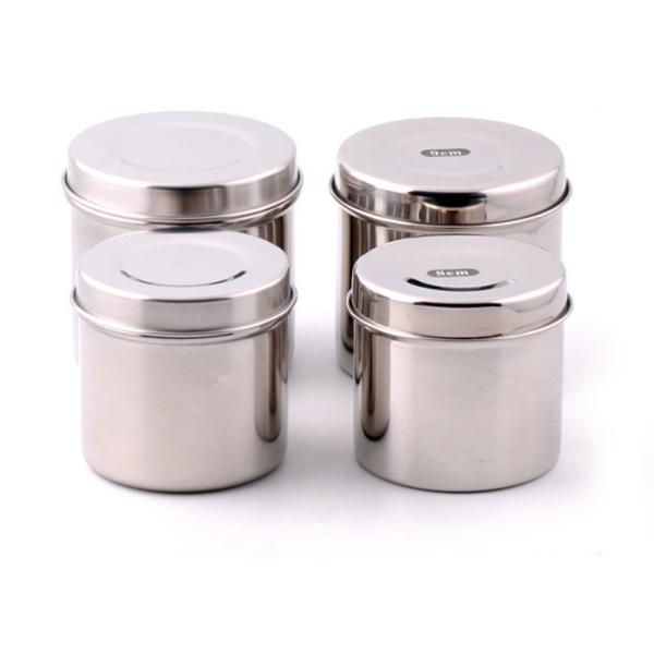 Silver Stainless Steel Sterilization Container With Small , Medium , Large Size