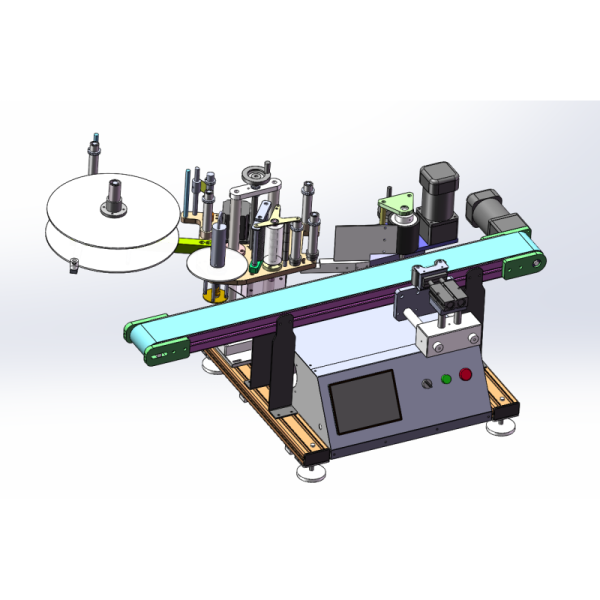 Benchtop Cylindrical Beer Bottle Desktop Labeler Equipment Vial Applicator Machine