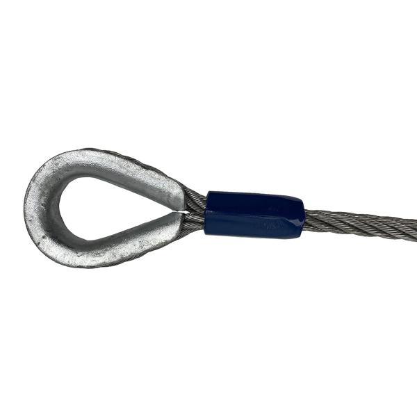 Sling de cable de alambre de acero galvanizado con pulgar para levantar y levantar