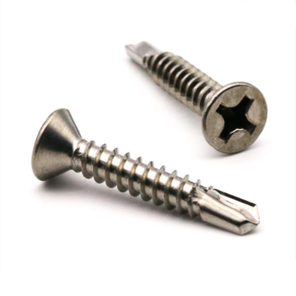 Cross Recess Flat Head Self Drilling Screws 410 Stainless Steel Phillips Drive Socket