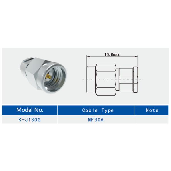 K2.92mm Male Stainless Steel Passivated RF Connector for MF30A Cable