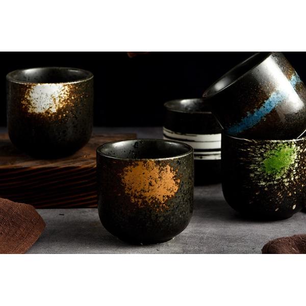 Straight Black Porcelain Tea Cups