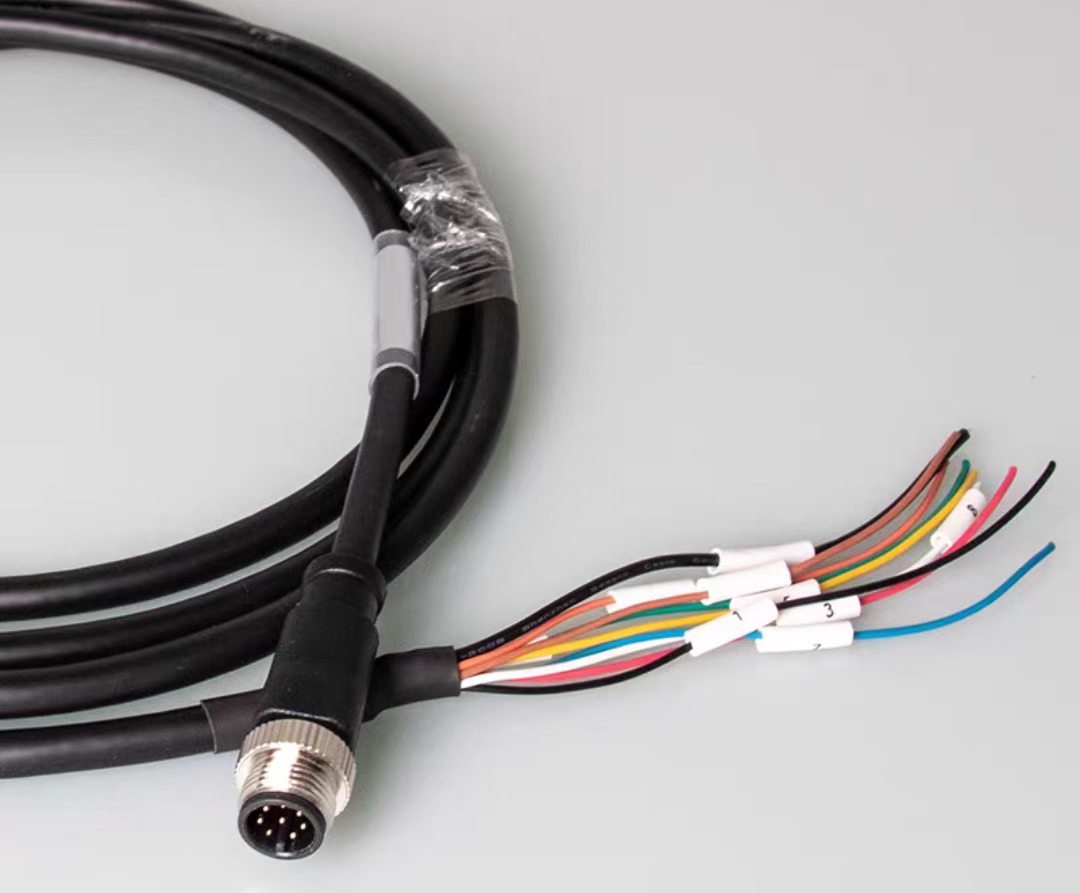 M12 Waterproof Aviation Connector with 4/5/8-pin Options for Industrial Automation Servo Motor Applications