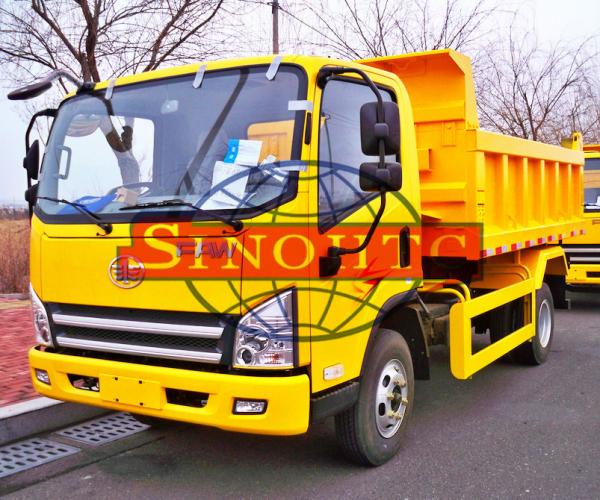 3 - 5 Tons Utility Dump Truck 6 Wheels 4m3 Volume 3800*2000*600 Carriage