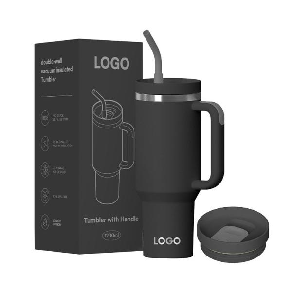 Wholesale Custom 40oz Stainless Steel Vacuum Bottles w/Handle | FDA-Approved, BPA-Free, Heavy-Duty