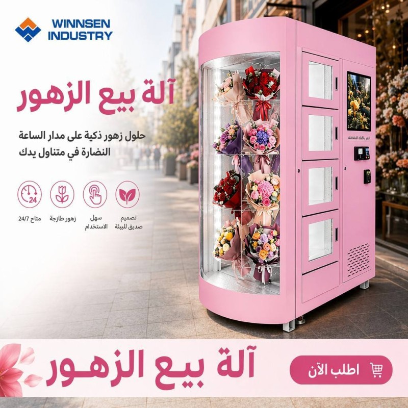 Automatic Retail Solution Self-Service Flower Bouquet Vending Machine with Temperature Control for GCC Mall
