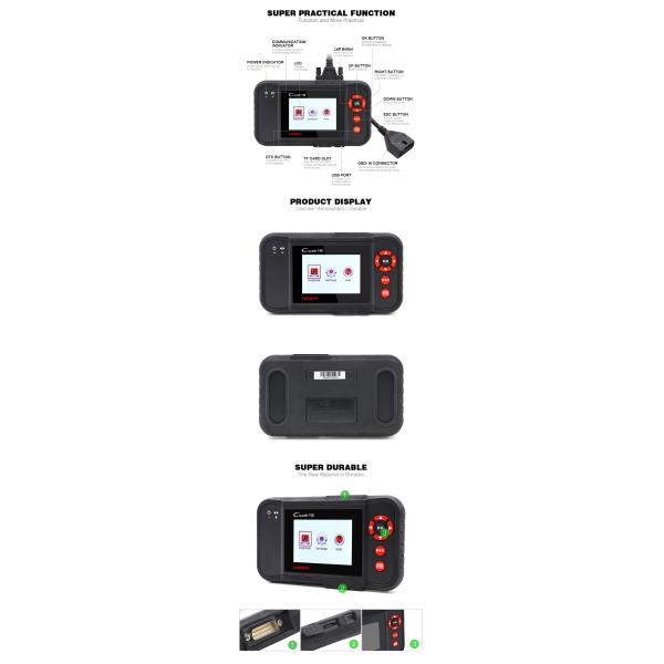 LAUNCH X431 Creader VIII 8 full obd2 Code Reader Scanner tester ENG/ABS/SRS/AT + Brake/SAS/Oil reset function same as CR