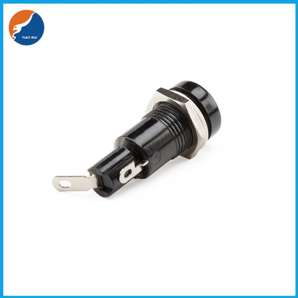 H3-11 5x20MM Glass Ceramic Tube Black Electrical Panel Mounted Screw Cap 10Amp Fuse Holder