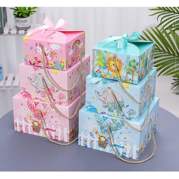 Baby Cloths Set Packaging Paper Gift Box thicken Cardboard Gift Packaging Boxes cartoon