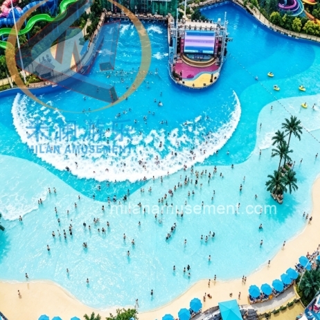 Artificial Wave Surf Pool Ideal for Commercial Aqua Parks Offering Durable and