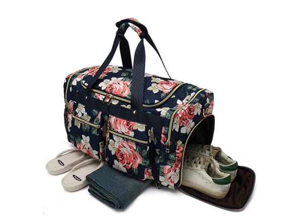Black Stripe Multifunctional Travel Bag Canvas Unisex OEM ODM
