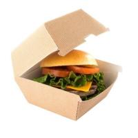 Couche UV ODM Boîtes à hamburgers gastronomiques Papier Kraft de qualité alimentaire
