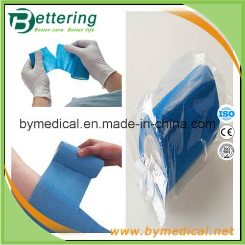 Blue colour Medical non woven cohesive bandage self adherent bandage