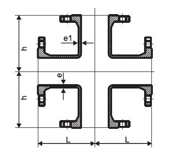 Flanged Cross Ductile Iron Pipe Flanged Fittings DN80 - DN600mm EN545 Standard