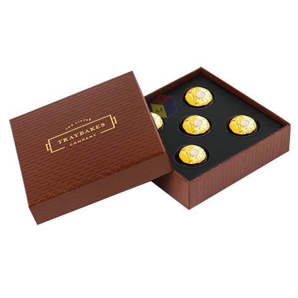 Recyclable Luxury Handmade 2 Piece Lid And Base Paper Candy Chocolate Boxes Packing Custom Logo With Insert