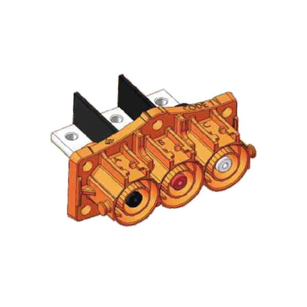 Touchproof High Current 200A 3 Pin Male Female Connector For Battery