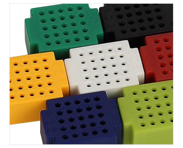29AWG - 20 AWG Colored Small Solderless Breadboard With Spring Clips Contact